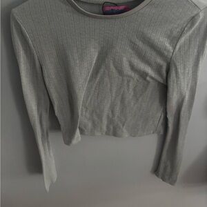 Edikted Light Gray Long Sleeve Top
